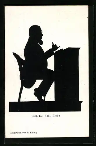 AK Berlin, Prof. Dr. Kahl am Pult, Schattenbild