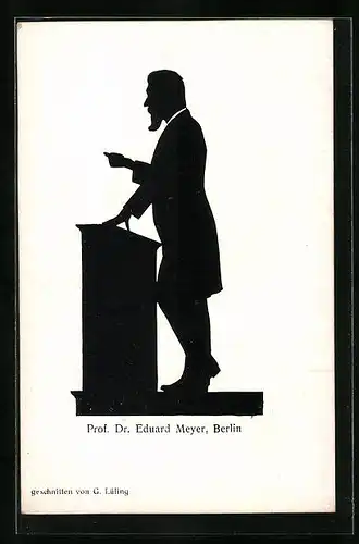 AK Berlin, Prof. Dr. Eduard Meyer, Schattenbild