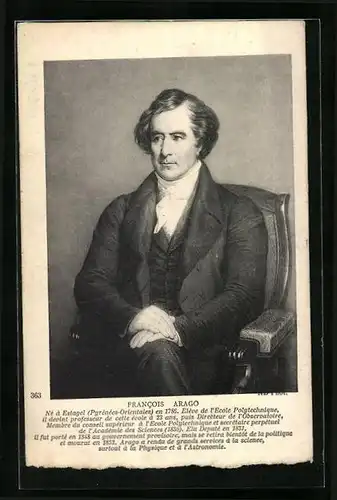 Künstler-AK Francois Arago, Eleve de l`Ecole Polytechnique