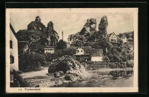 AK Tüchersfeld, Blick auf die Felsen