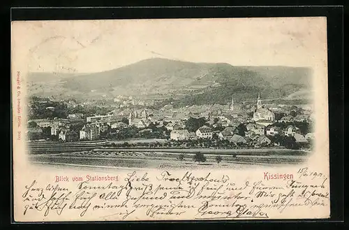 AK Bad Kissingen, Panoramablick vom Stationsberg