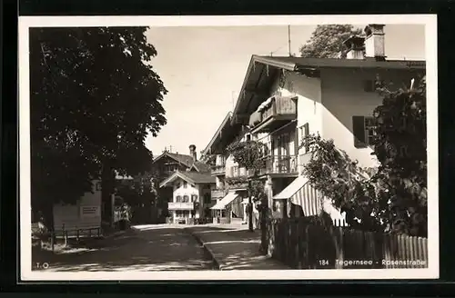 AK Tegernsee, Partie auf der Rosenstrasse