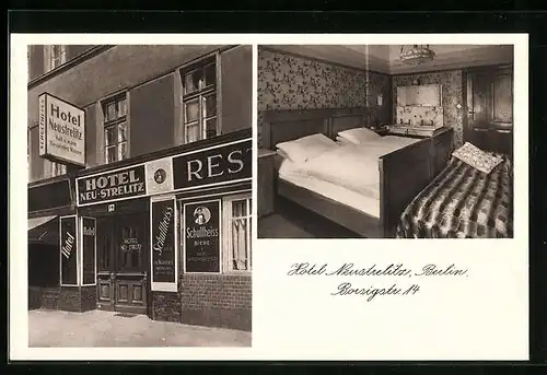 AK Berlin, Hotel Neustrelitz in der Borsigstrasse 14