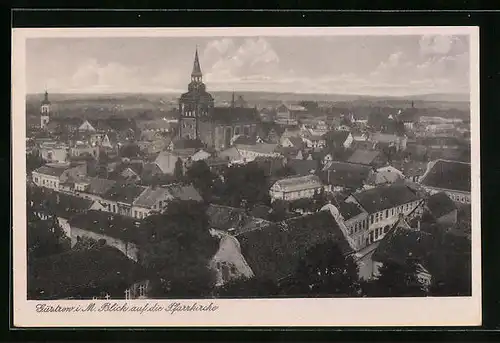 AK Güstrow i. M., Blick auf die Pfarrkirche