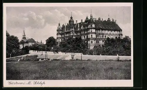 AK Güstrow i. M., Blick zum Schloss