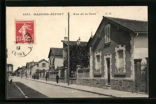 AK Maisons-Alfort, Rue de la Gare