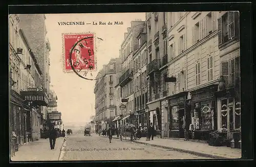 AK Vincennes, La Rue du Midi