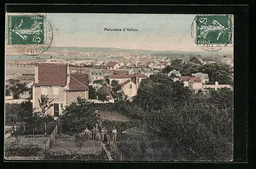 AK Ablon, Panorama aus der Vogelschau