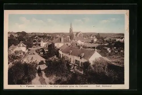 AK Vigneux, Vue gènèrale prise du Calvaire