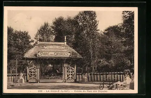 AK La Baule, Entrèe du Parc des Dryades