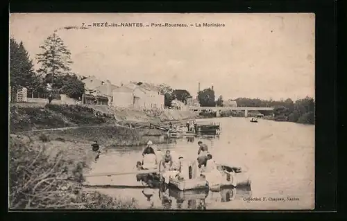 AK Rezè-les-Nantes, Pont Rousseau - La Morinière