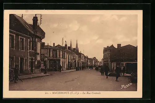 AK Machecoul, La Rue Centrale