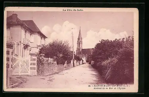 AK Sainte-Marie-sur-Mer, Avenue de la Mer et l`Eglise