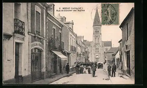 AK Nozay, Rue et Clocher de l`Eglise