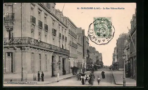 AK Saint-Nazaire, La Rue Ville-es-Martin