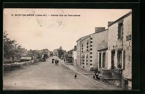 AK Saint-Colombin, Grande Rue de Pont-James