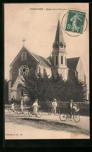 AK Pornichet, Eglise Saint-Sèbastien