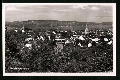 AK Rottenburg am Neckar, Gesamtansicht aus der Vogelschau