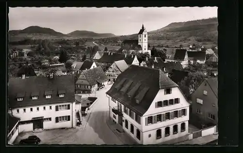AK Mössingen, Rathaus aus der Vogelschau