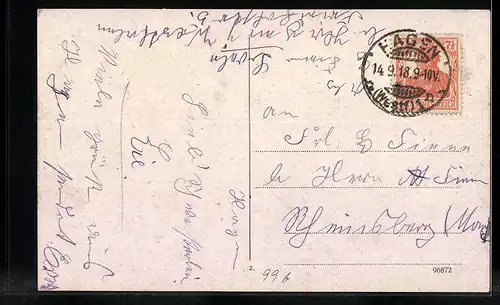 AK Hagen i. W., Panorama vom Goldberg