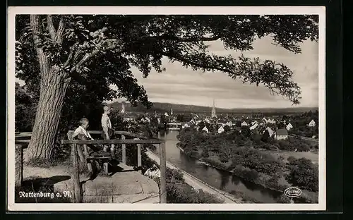 AK Rottenburg a. Neckar, Ortsansicht aus der Ferne