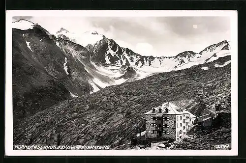 AK Nürnberger Hütte, Berghütte mit Blick auf Feuersteine