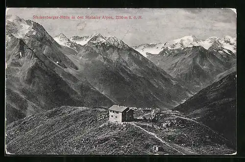 AK Starkenburger Hütte, Berghütte in den Stubaier Alpen