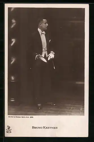 AK Schauspieler Bruno Kastner im Frack