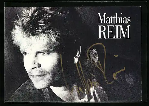 AK Musiker Matthias Reim blickt nachdenklich in die Ferne, Autograph