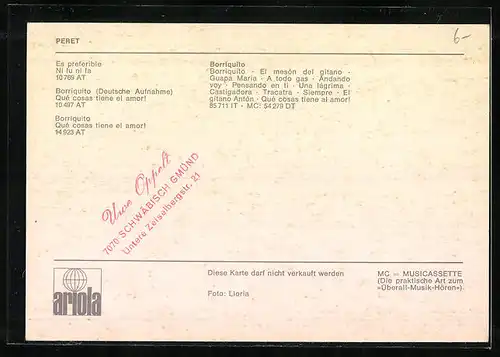 AK Musiker Peret liegt lässig auf einer Wiese