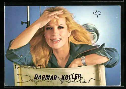 AK Musikerin Dagmar Koller mit bezauberndem Lächeln, Autograph