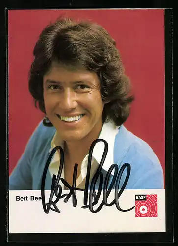 AK Musiker Bert Beel mit jungenhaftem Charme, Autograph
