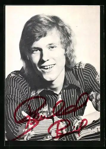 AK Musiker Bernhard Brink lächelt charmant in die Kamera, Autograph