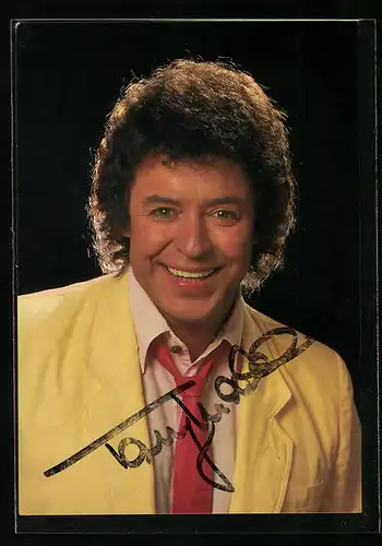 AK Musiker Tony Marshall mit strahlendem Lächeln, Autograph