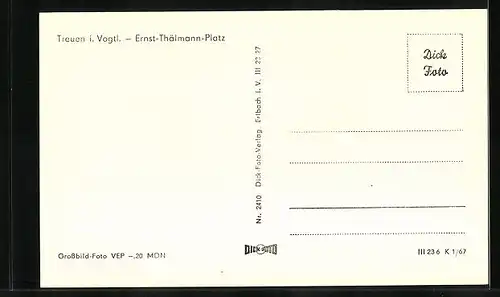 AK Treuen i. Vogtl., Ernst-Thälmann-Platz