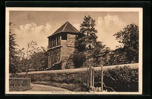 AK Mühlhausen i. Th., Hinter der Mauer