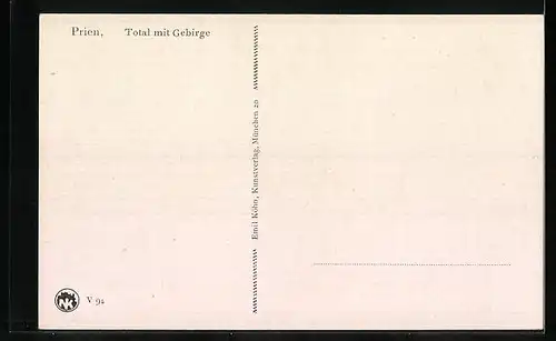 AK Prien, Gesamtansicht mit Gebirgspanorama