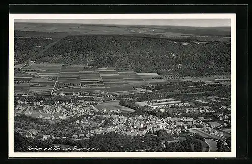 AK Kuchen a. d. Fils, Gesamtansicht vom Flugzeug aus gesehen