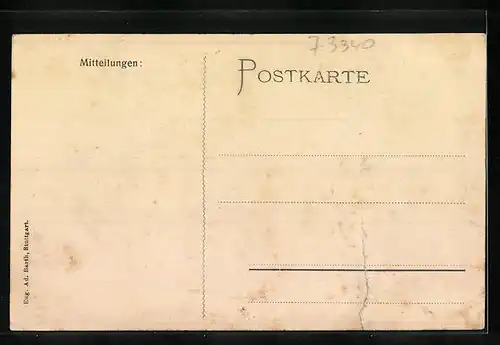 AK Wiesensteig, Ortsansicht aus der Vogelschau