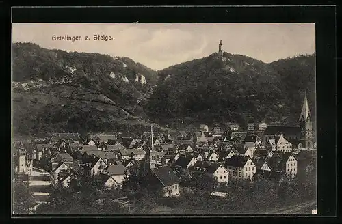 AK Geislingen a. Steige, Ortsansicht aus der Vogelschau