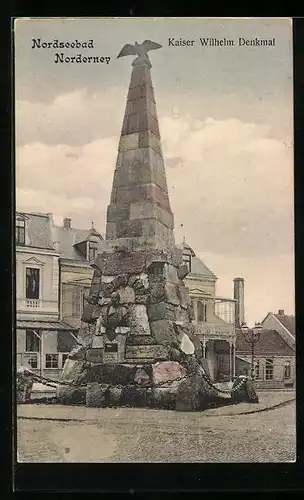 AK Norderney, Kaiser Wilhelm Denkmal