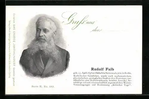 AK Katholischer Geistlicher und Wissenschaftler Rudolf Falb