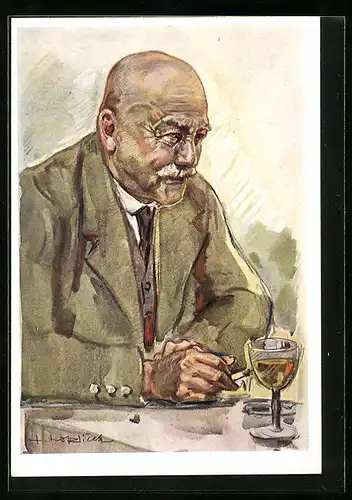 Künstler-AK Portrait des Malers Joza Uprka