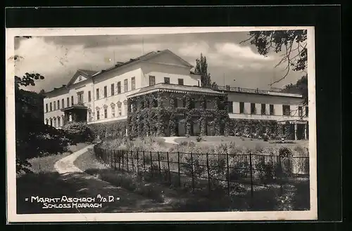 AK Aschach a. d. D., Schloss Harrach