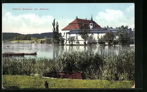 AK Kammer am Attersee, Schloss von der Wasserseite gesehen