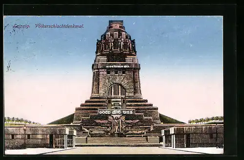 AK Leipzig, Völkerschlachtdenkmal, Vorderansicht