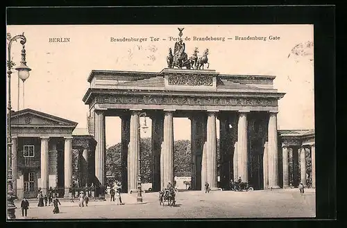 AK Berlin, Brandenburger Tor, Vorderansicht