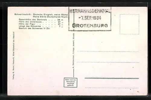 Passepartout-AK Teutoburger Wald, Hermannsdenkmal und Externsteine