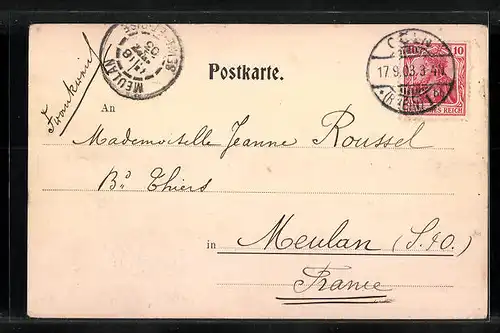 AK Köln, Panoramablick auf den Dom