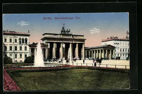 AK Berlin, Blick zum Brandenburger Tor